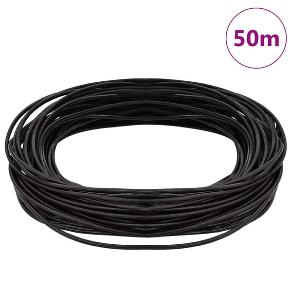 Läder Snöre Mörkbrun Ø2 mm x 50 m Skinn