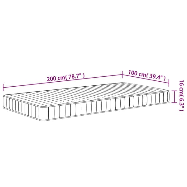 Skummadrass medium mjuk 100x200 cm
