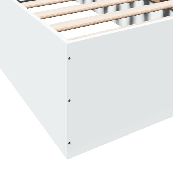 Sängram vit 90x200 cm konstruerat trä