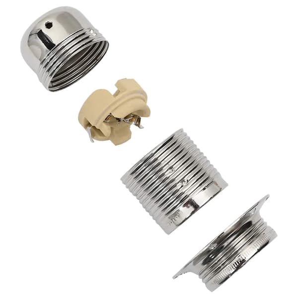 Lamphållare 2 st Satin Nickel E27