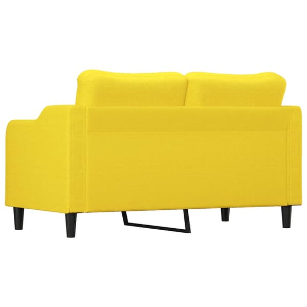 2-sitssoffa ljusggul 140 cm tyg