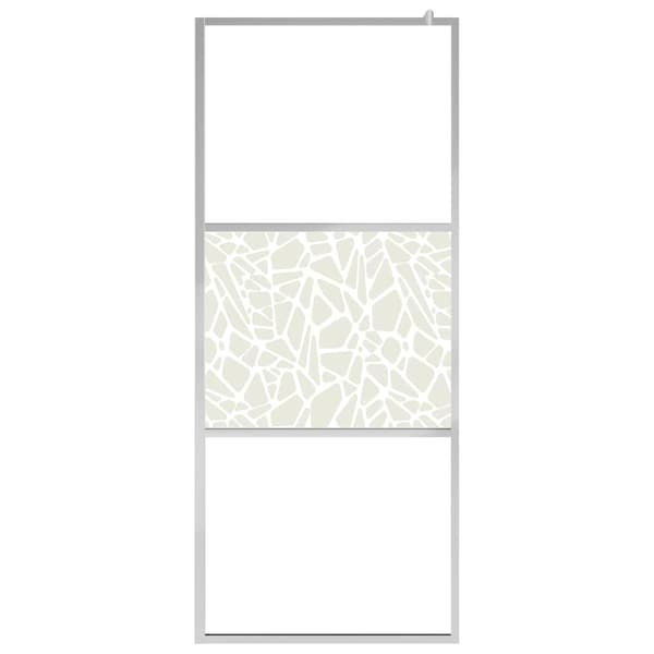 Duschvägg med ESG-glas stendesign 90x195 cm