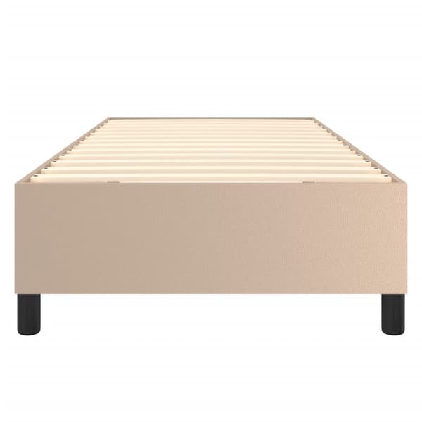 Boxspring-sängram cappuccino 80x200 cm konstläder
