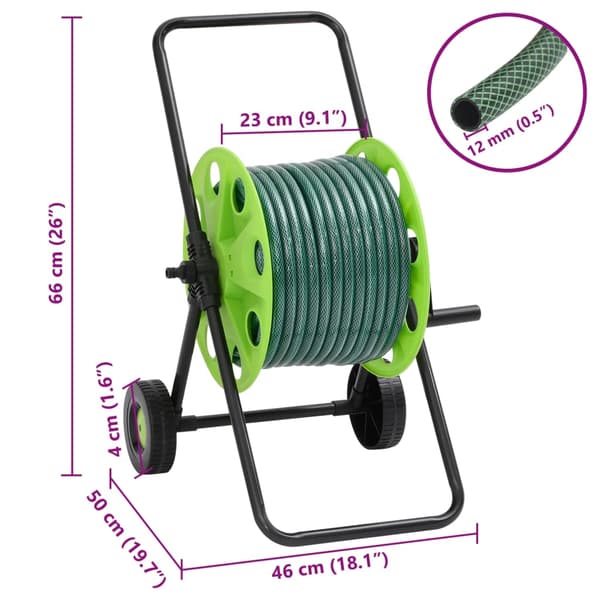 Slangvagn med 30 m slang PVC