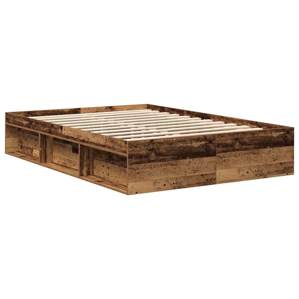 Sängram rökfärgad ek 140x200 cm