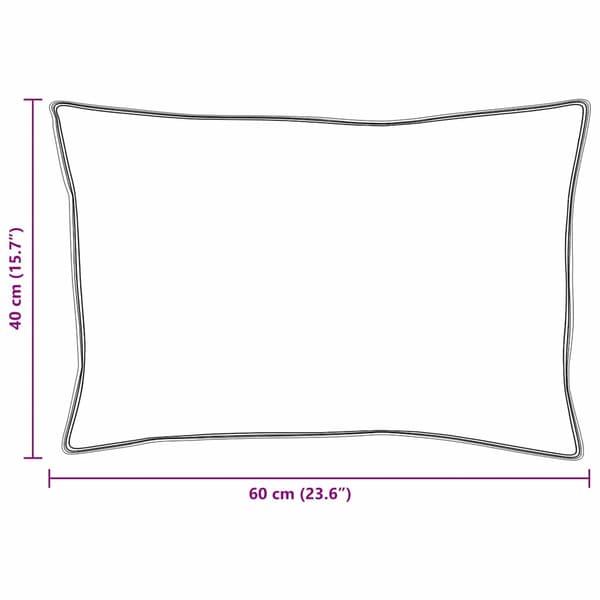 Kudde med kudde 2 pcs Vit 40 x 60 cm Bomull