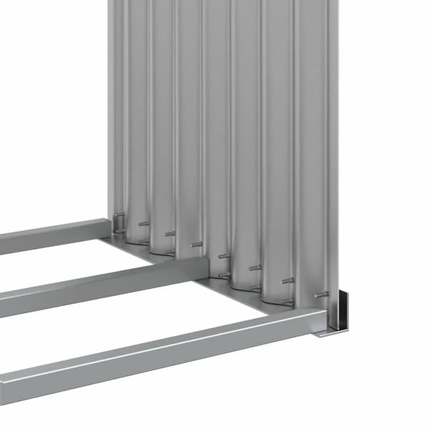 Vedställ ljusgrå 120x45x100 cm galvaniserat stål