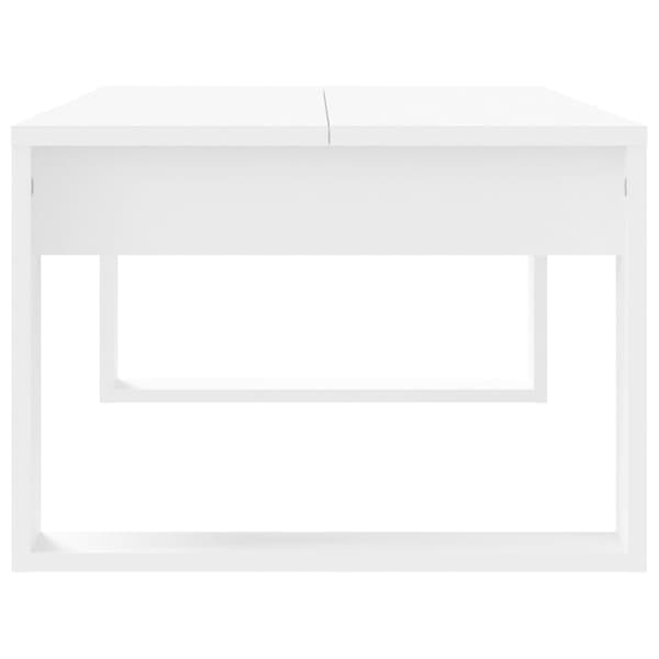 Soffbord vit 102x50x35 cm konstruerat trä