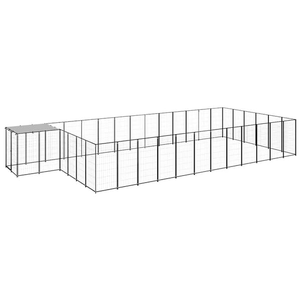 Hundgård svart 22,99 m² stål