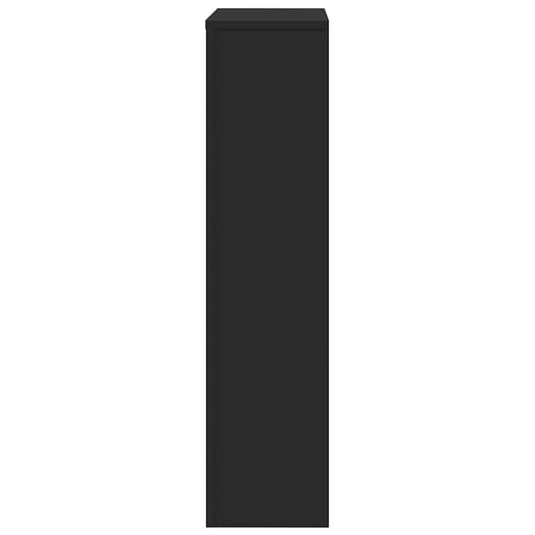 Elementskydd svart 78x20x82 cm konstruerat trä
