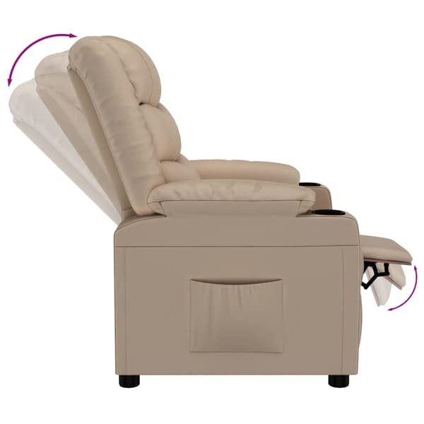 Reclinerfåtölj cappuccino konstläder