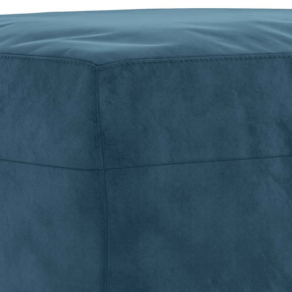 Fotpall blå 60x50x41 cm sammet