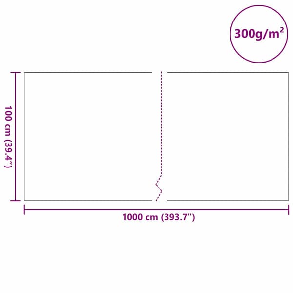 Dammmadrass Grå 1 x 10 m Polyester och Bomull