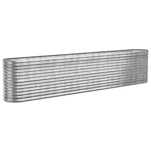 Odlingslåda galvaniserat stål 332x40x68 cm silver