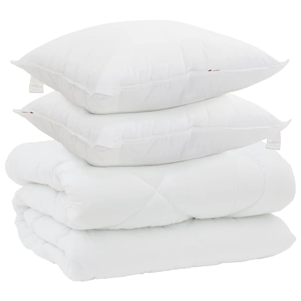 Vinter Täcke med kudde 3 pcs Vit Mikrofiber