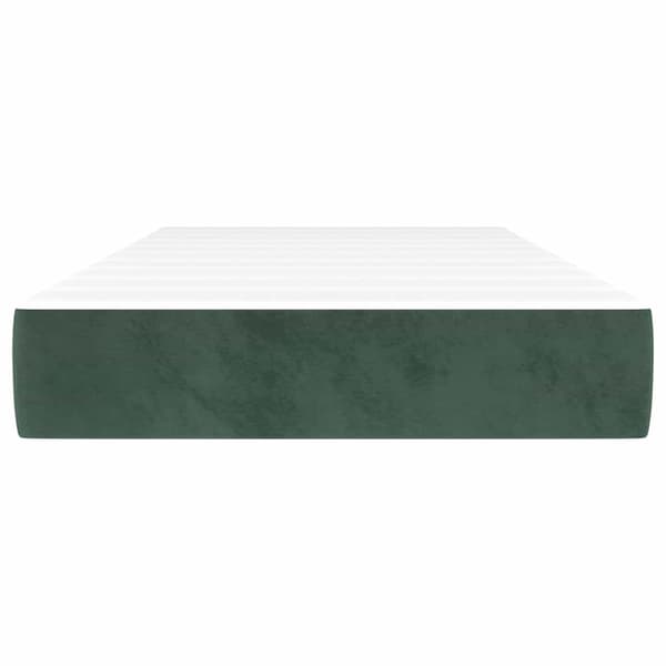 Pocketresårmadrass medium mörkgrön 90x210x20 cm sammet