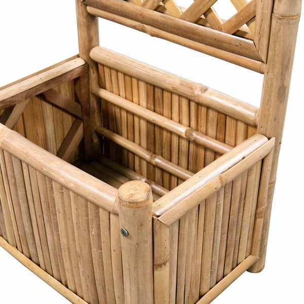 Odlingslåda med spaljé upphöjd bambu 40 cm