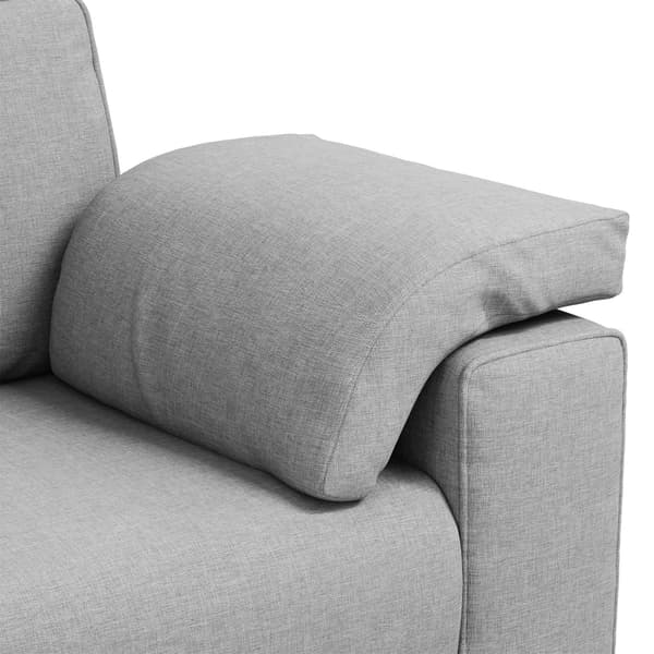 3-Sits soffa Moln Grå 220 cm tyg