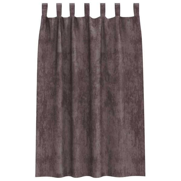 Sammetsgardiner 2 st Brun 175 x 140 cm Sammet