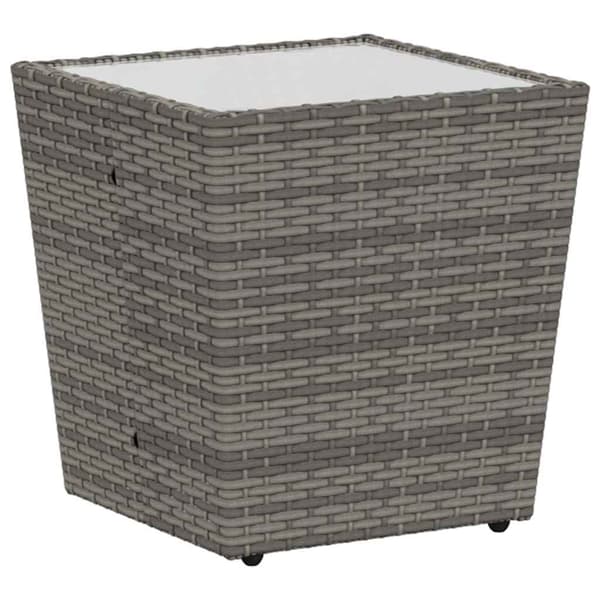 Trädgårds Bistro Set 3 pcs Grå konstrotting