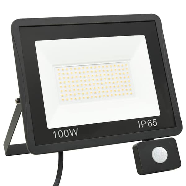 Strålkastare med sensor 100 W LED kallvit