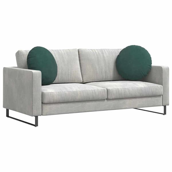 Sittkuddar 2 pcs Mörkgrön Ø50 x 19 cm Sammet