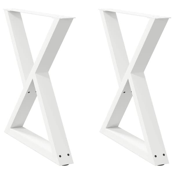 Matbordsben 2 st vita 80x(72-73,3) cm stål