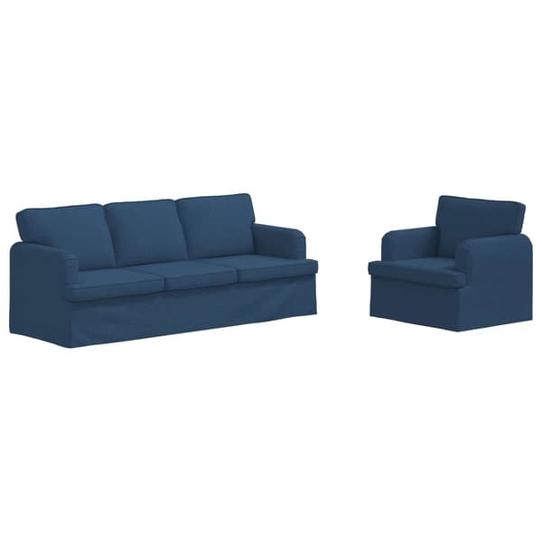 Soffset 2 pcs Blå 201 x 80 x 85 cm tyg