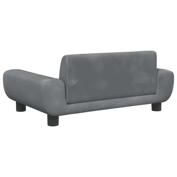 Hundbädd mörkgrå 70x45x33 cm sammet