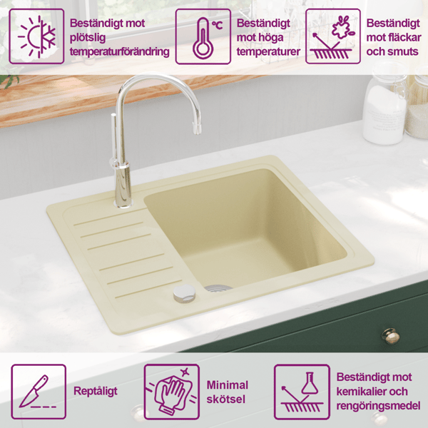 Diskho granit enkel beige