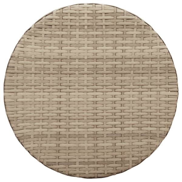 Bistrogrupp med dynor 3 delar beige konstrotting