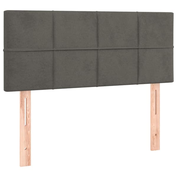 Sänggavel mörkgrå 80x5x78/88 cm sammet