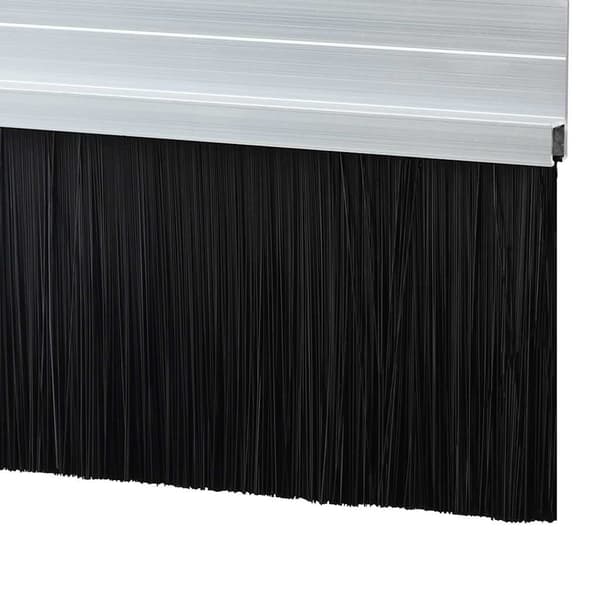 Självhäftande dörrborstlist 6 pcs Silver 100 cm