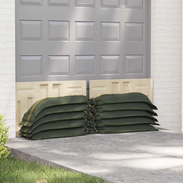 Sandsäckar 10 pcs Mörkgrön 120 x 27 cm HDPE