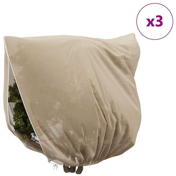 Frostskydd för växtfleeceöverdrag 3 pcs Beige 2 x 2,36 m