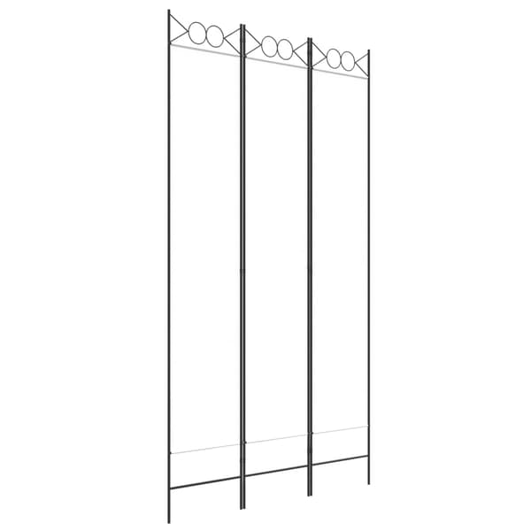 Rumsavdelare 3 paneler vit 120x220 cm tyg