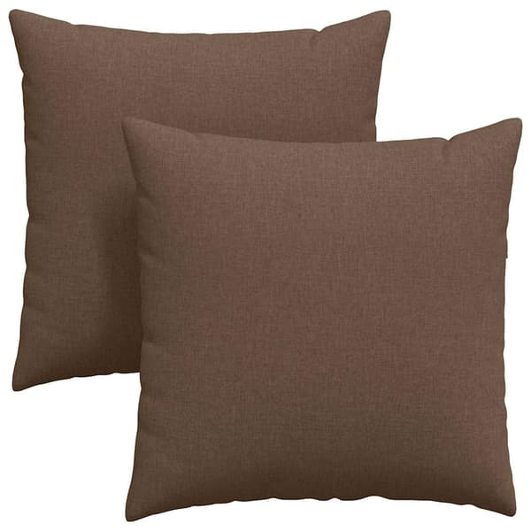 Sofakuddar 2 pcs Brun 80 x 80 cm tyg