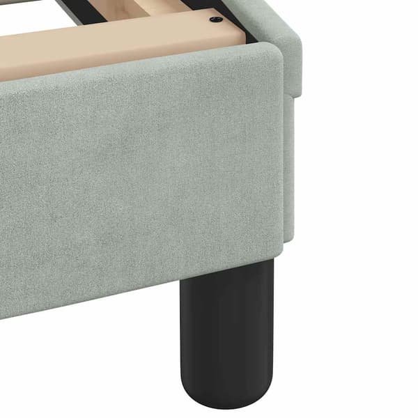 Bed Frame "Dover" Light Grey 180x200 cm Velvet