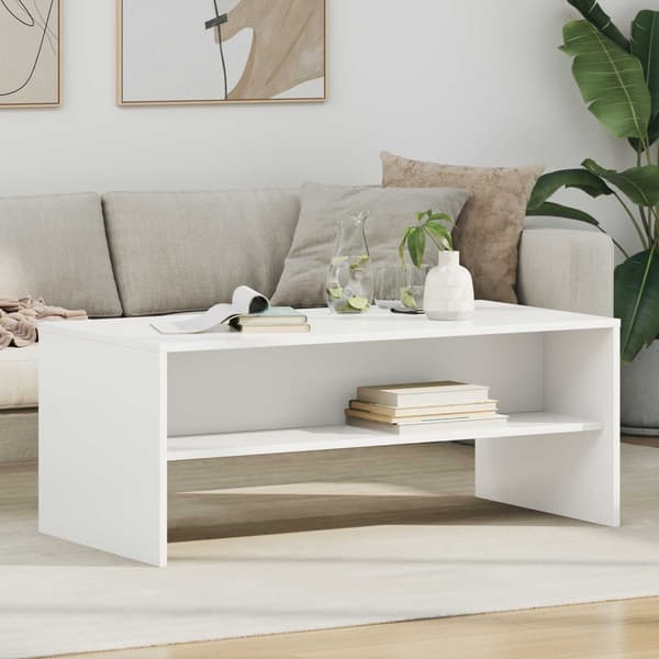 Kaffeebord Vit 100 x 50 x 40 cm Konstruerat trä