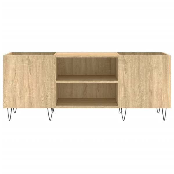 Stereobänk sonoma-ek 121x38x48 cm konstruerat trä