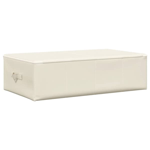 Förvaringslåda tyg 70x40x18 cm gräddvit