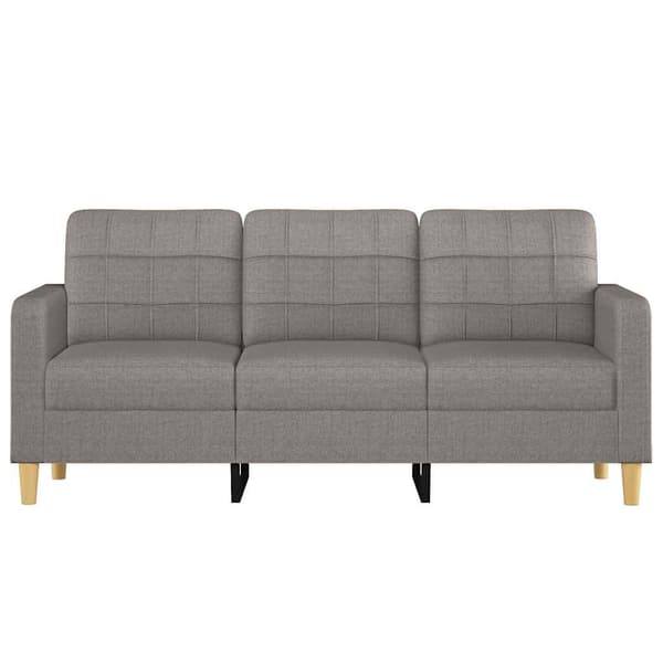 3-sitssoffa taupe 180 cm tyg