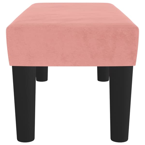 Bänk rosa 70x30x30 cm sammet