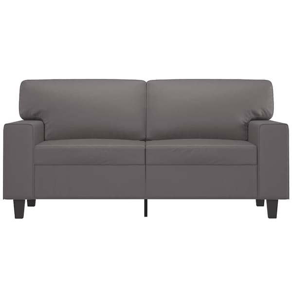 2-sitssoffa Grå 120 cm konstläder