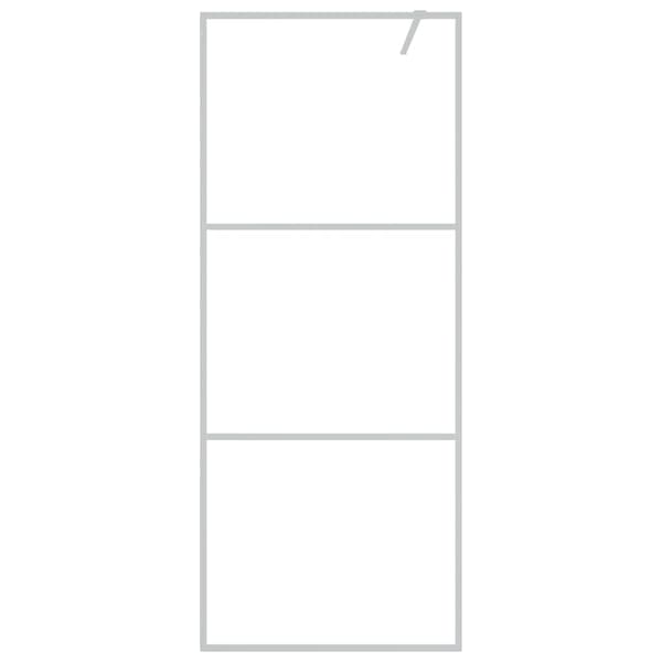 Duschvägg silver 80x195 cm klart ESG-glas