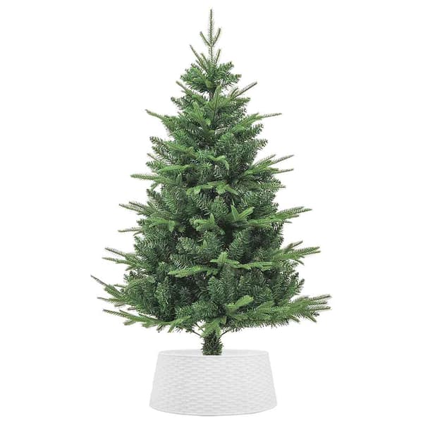 Julgranskrage vit Ø56x23 cm plast