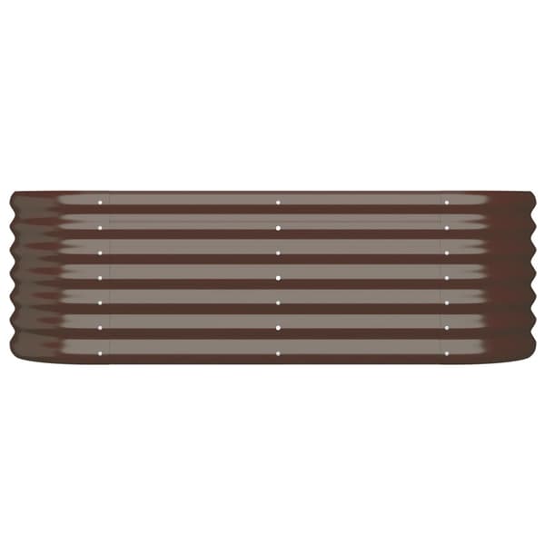 Odlingslåda galvaniserat stål 114x40x36 cm brun