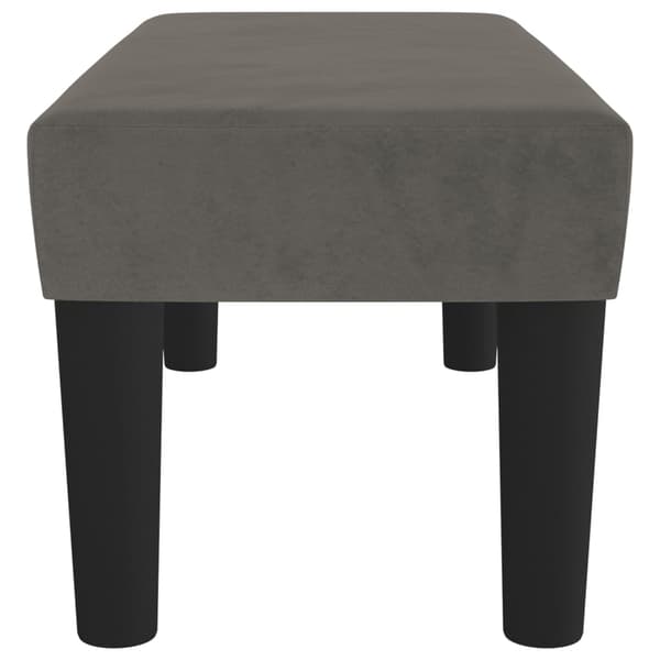 Bänk mörkgrå 70x30x30 cm sammet
