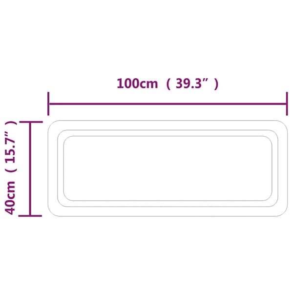 Badrumsspegel LED 100x40 cm
