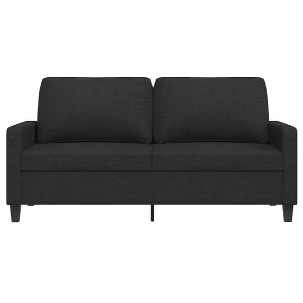 2-sitssoffa svart 140 cm tyg